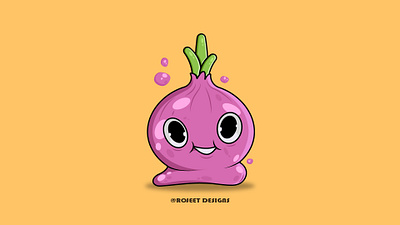 Onion + Jelly Cartoon Character Design cartoon characterdesign design graphicdesign illustration vector vectorillustration