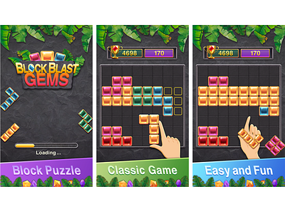 BlockBlastGems-1 app art design illustration ui ux