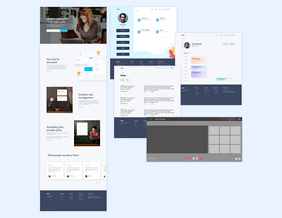 Team Website app design branding clean daily ui design graphic design illustration landing page logo meet minimal my account notes schedule scheduler ui ux vector web web design