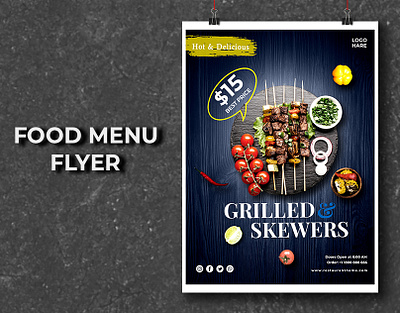 FOOD MENU FLER ads advertisment banar branding design facebook flyer food graphic design illustration instagram media menu photoshop post poster resturant shop social twitter