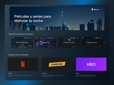 TV App iMovie app design tv ui ux web website