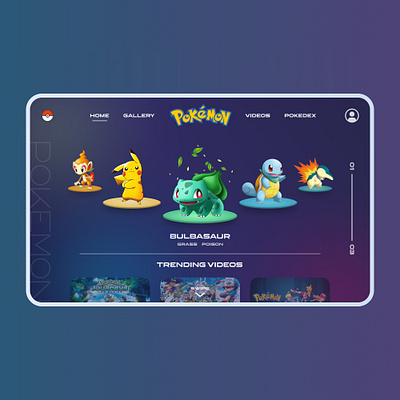 Pokemon Website Concept❤️ dribbleshots ui uidesign uiux ux webdesign website