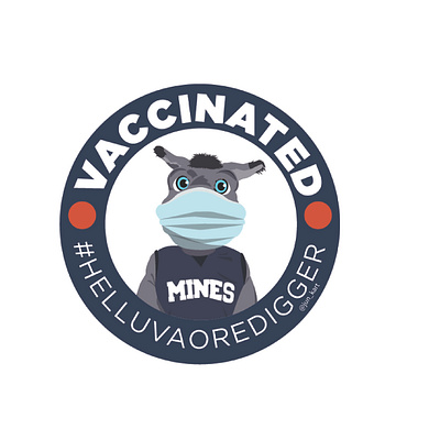 Vaccination Sticker coloradoschoolofmines covid sticker vaccinated vaccinatedsticker vaccine