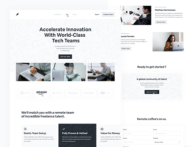 Teamway ✶ Landing Page design heading hero landing landingpage landingui saas ui ux web website