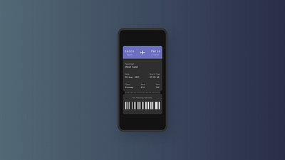 Daily UI Challenge #024 - Boarding Pass 024 boarding pass daily ui ui