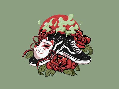 VANS SK8 hi branding illustration