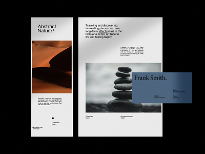 Abstract Nature - Posters for Website concept branding concept design designer landscape minimalist nature photography poster stones ui ux web design website