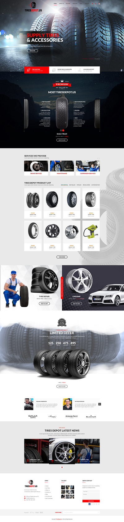 Tires Depot.us animation branding design graphic design logo ui