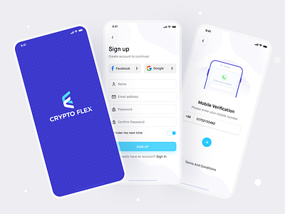 Crypto Flex - Buying, Selling, Trading Crypto Platform branding crypto flex crypto trading cryptocurrency app cryptocurrency mobile uiux digital currency digital product digital product design digital product designer graphic design login mobile ui mobile app trend design 2020 ui ui design uiux user experience user thought ux design ux designser