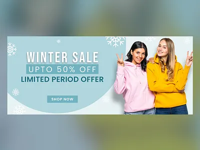 Winter Sale Women Fashion Banner PSD Template banner ad branding design free banner graphic design psd download psd mockup psd template winter sale women fashion