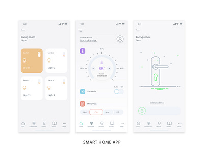 Smart Home App app branding design illustration ios ui ui design ux ux design vector