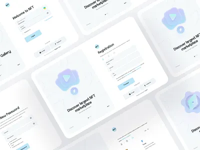 NFT Onboarding Process app app design bitcoin boro concept crypto crypto art design illustration interface login marketplace minimal nft onboarding ui ux wallet