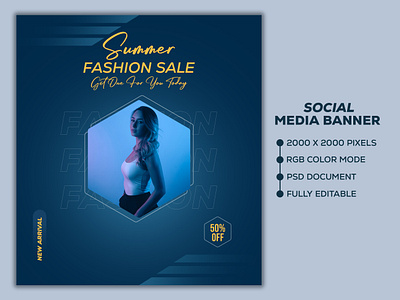 Fashion Sale Social Media Poster ad banners brand design branding design facebook ads fashion fashion sale instagram instagram banner instagram post instagram stories instagram template social media ads social media banner social media design social media post social media templates web banner