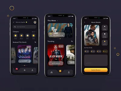Movies Review App app bottom bar clean design elegant glass effect gradient home movies movies review app navigation ratings review app simple streaming app tab bar ui uidesign uiuxdesign ux