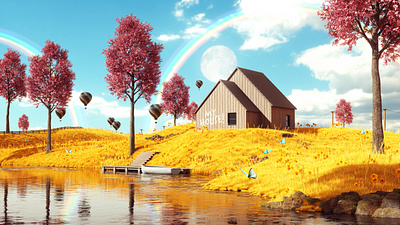 Declan McKenna "My House" cover artwork 3d artwork cgi cinema4d cover illustration octane render