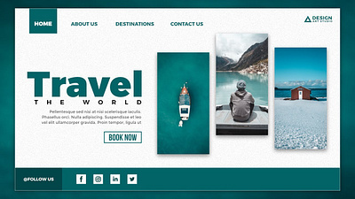 Travel 3d animation branding graphic design logo motion graphics ui