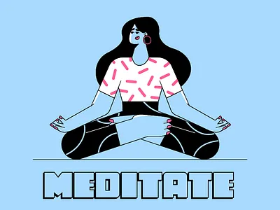 Meditation behance character character design character illustration design flat character flat design illustration illustrator meditation meditation app meditation pose procreate vector vector character yoga yoga and meditation yoga app yoga illustration yoga pose