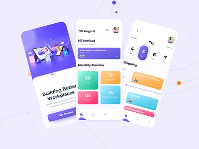 Plan Pannanum - Task Manager App (concept) 3d @design @ui design exploration isometric mobile app mobile design typography ui