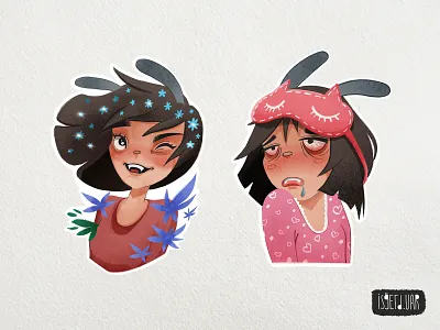 Character design. Sticker design. Emoji 2d 2d art 2d digital 2d illustration art artwork cartoon character design concept art design digital digital art digital portrait drawing girl art illustration portrait drawing portraits sketches stickers