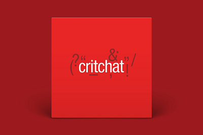 critchat branding critique literature podcast podcast logo punctuation symbols typography writing