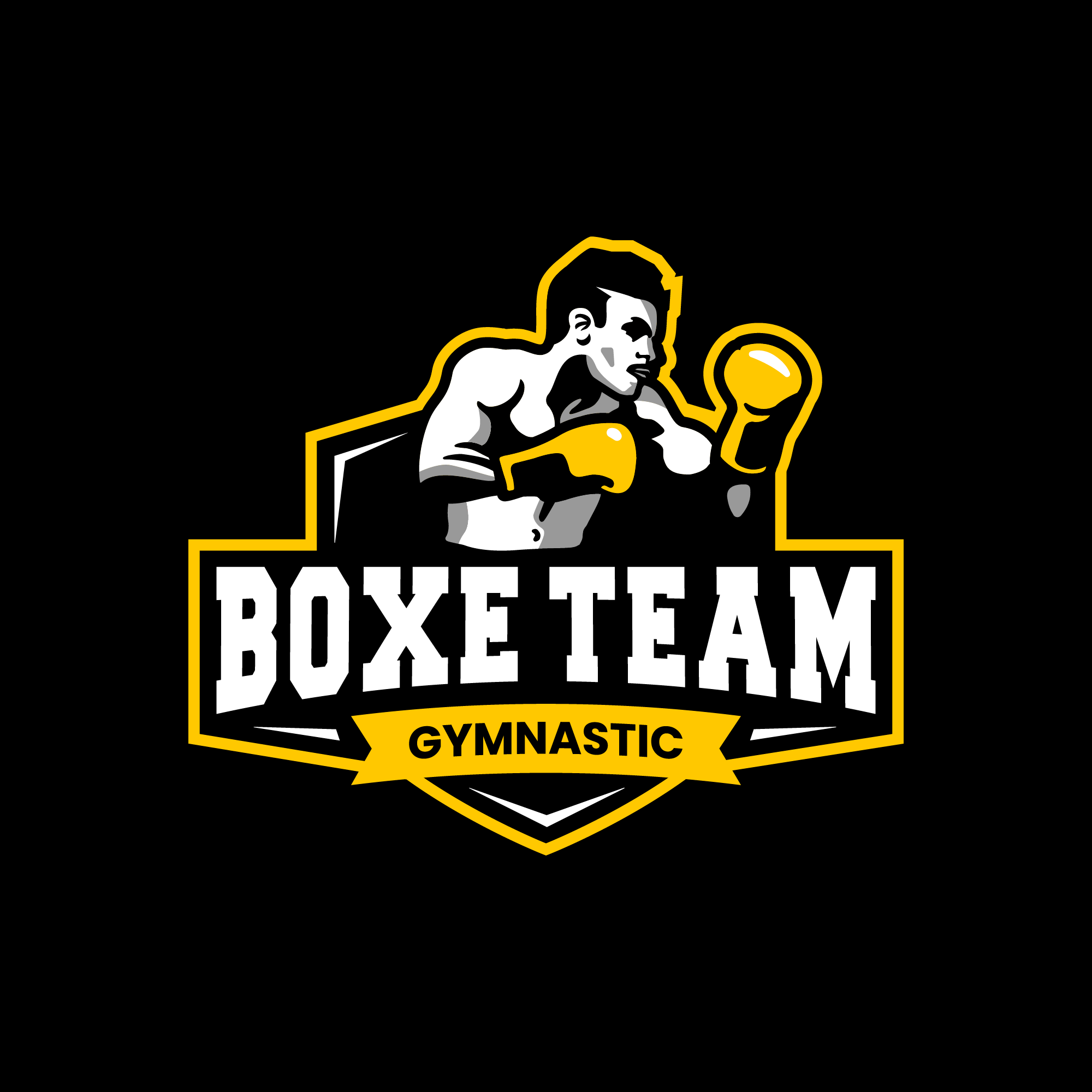 Example of Boxe Team Gymnastic Logo