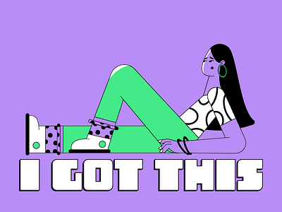 I Got This 2d character adobe illustrator behance character character design character illustration characterdesign design dribbble flat character flat design freelance illustrator illustration illustrator motivation motivation quotes procreate vector vector character