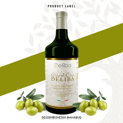 Product Label │ Olive Oil Packaging │ Olive Oil Label​​​​​​​ 3d box design label design packaging pouch packaging product pacakge