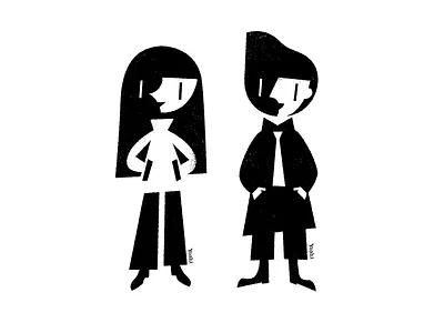 One color character design graphic design illustration