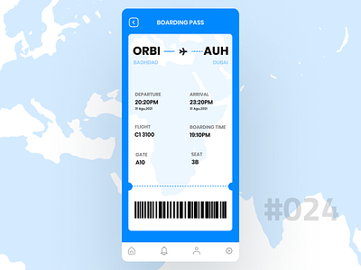 Daily UI | 024 | Boarding Pass dailyui ui ux