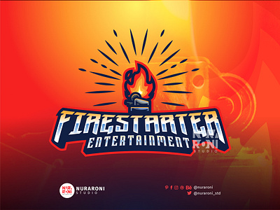 Fire Starter Entertainment Logo Design 3d animation branding cartoon character design esport fire fire starter firestarter graphic design illustration logo mascot mascot logo motion graphics starter streaming ui vector