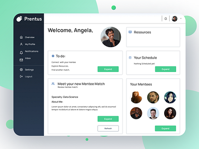 Dashboard UI Design dashboard design figma mentor mentorship mockup product design screens sketch ui ux uxui web design website