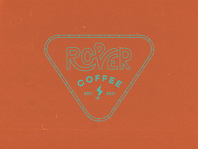 Rover Coffee 2 coffee dog doggo illustration logo texture typography vector