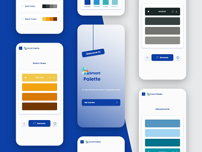 Smart Palette app design icon logo typography ui
