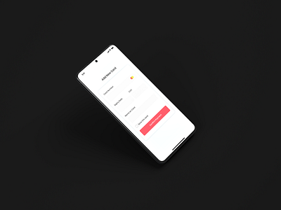 Add Payment Card Interface app design ui