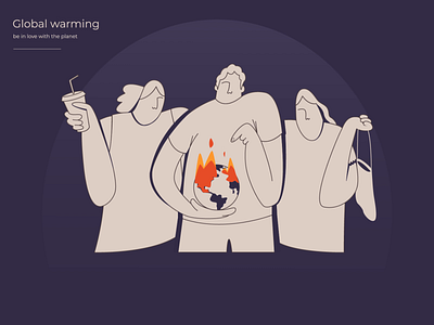 Illustration | Wildfires Accelerate Global Warming branding conference dark mode design desktop events homepage illustration landing page metaverse microsite mobile ui responsive site summit tickets ui user interface ux web design