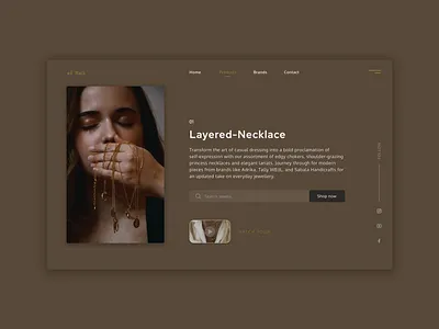 Jewellery Landing Page. app branding concept design illustration jewellery website landing page ui uiux user experience userinterface web ui website ui