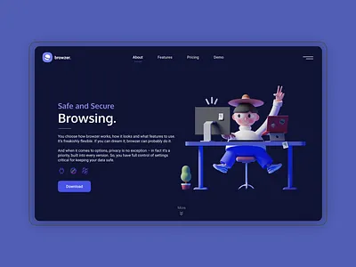Browser Product Web UI app branding browser ui concept design illustration landing page product ui ui uiux user experience userinterface web ui