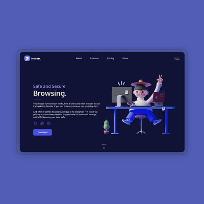 Browser Product Web UI app branding browser ui concept design illustration landing page product ui ui uiux user experience userinterface web ui