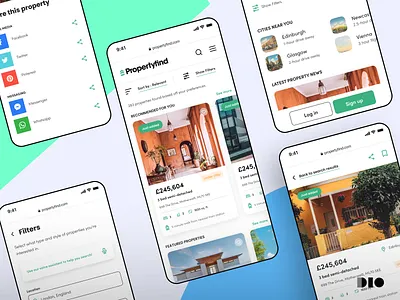 Mobile Real Estate Website / UX UI Concept app branding design graphic design illustration logo mobile property real estate typography ui ux vector