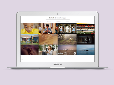 Custom Website for Gus Sacks branding cinematography photography scrolling ui ux uxui web design website website design