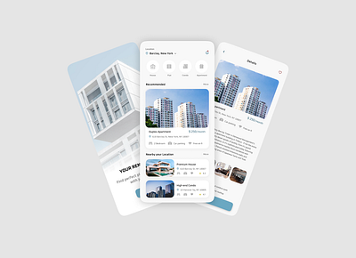 Rental Space Mobile UI. app concept design illustration mobile ui ui uiux user experience userinterface