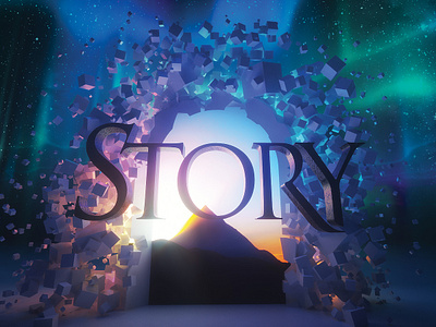 STORY 20' Conference Art branding c4d cinema4d conference art conference branding northern lights northernlights sun