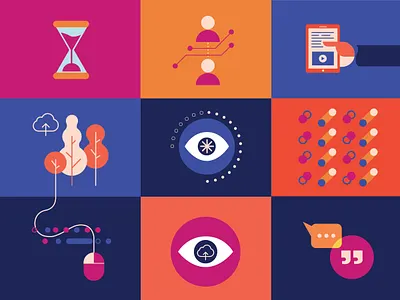 My Tech Wise-Life Icons book branding data design editorial icons illustration report research tech