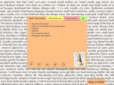 Daily UI #065 daily ui daily ui 065 dailyui dailyui065 dailyuichallenge notes notes widget ui widget