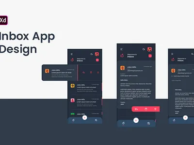 Inbox App app design designer inbox inspiration mail ui