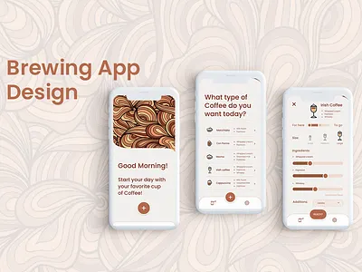 Brewing App app brewing coffee design inspiration ui
