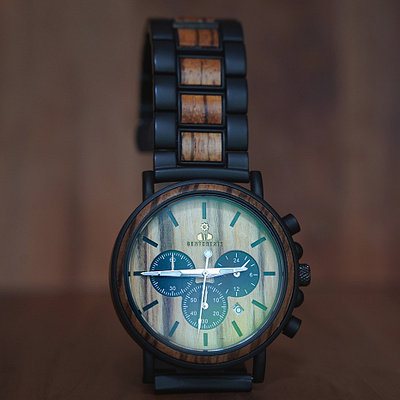 Charcoal & Wood Mix Wooden Watch Design l by GENTCREATE branding brown watch charcoal design evergreen watch focus stacking gentcreate illustration logo metal watch sustainable watch watch design watch dial watch face wooden watch