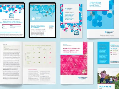 PolicyLab at CHOP Identity branding childrens health colorful editorial design identity illustration nonprofit pattern patterns report design research