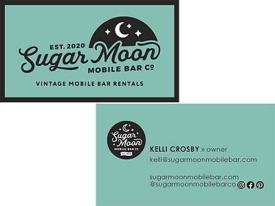 Sugar Moon Mobile Bar Co. - Business Card colorado springs