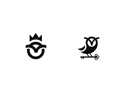 Astute Realty black design key logo owl real estate simple